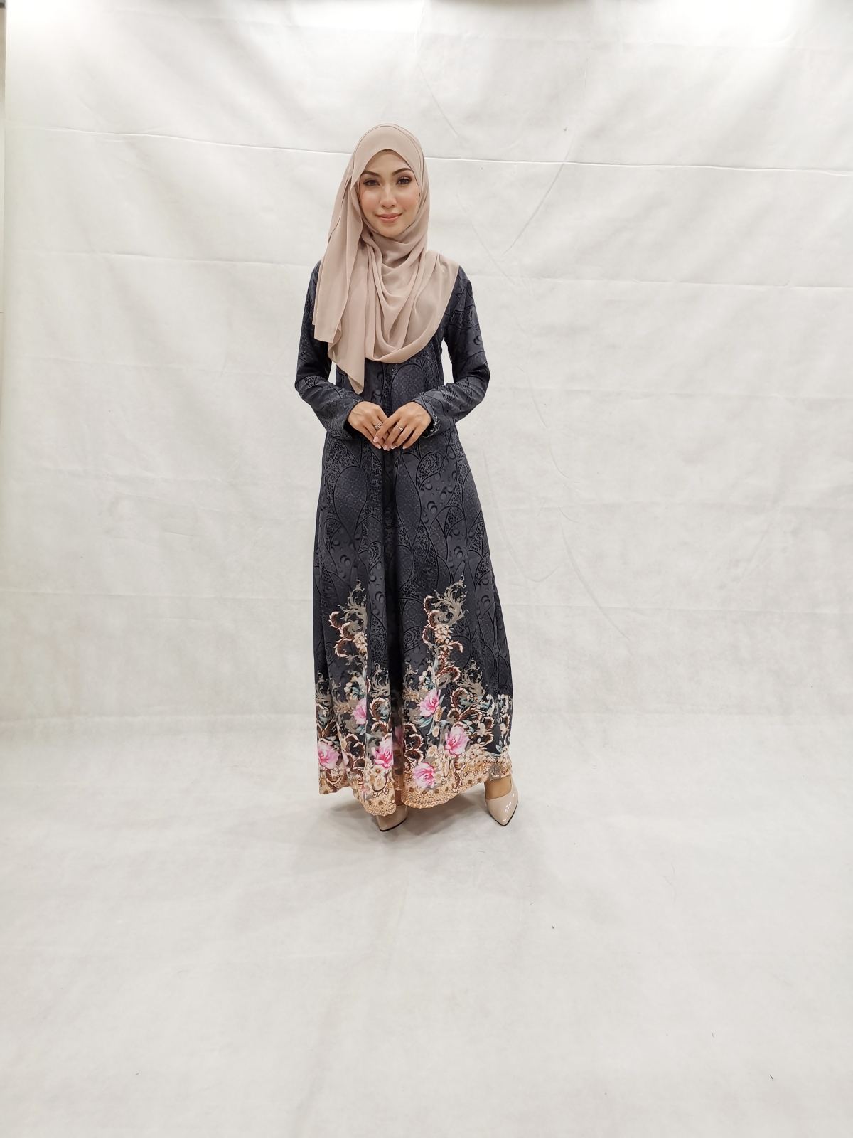 SW5237 PRINTED JUBAH GREY